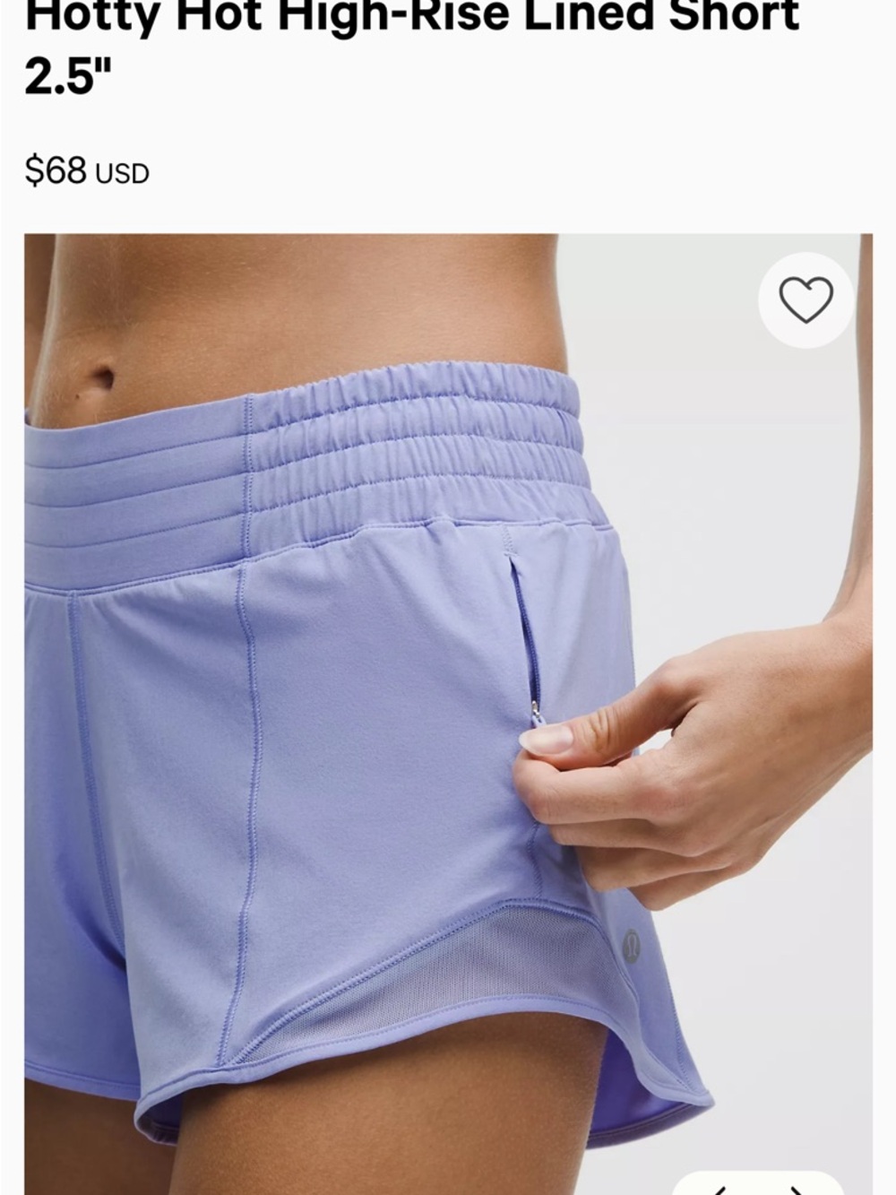 SOLD OUT Lululemon pink hotty hot shorts 4” size 6 - Picture 2 of 16